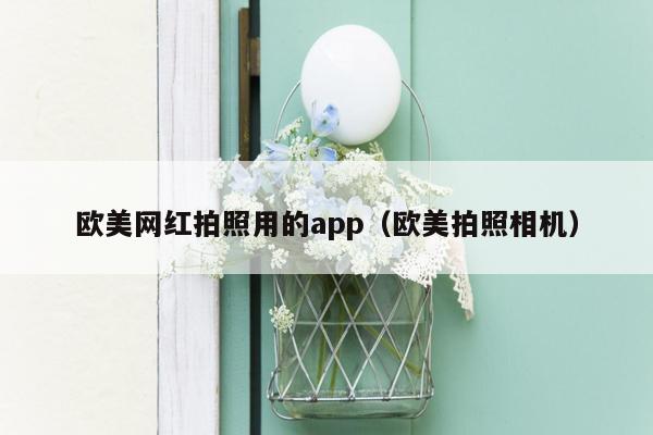 欧美网红拍照用的app（欧美拍照相机）