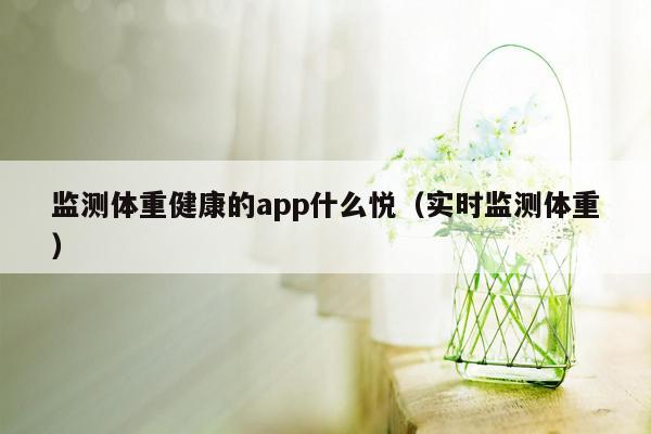 监测体重健康的app什么悦（实时监测体重）