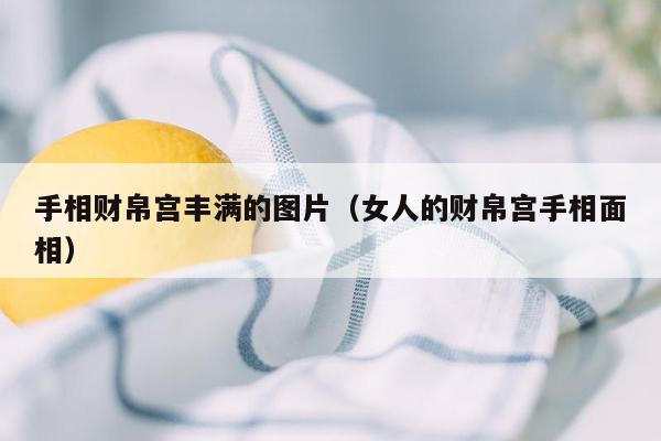 手相财帛宫丰满的图片（女人的财帛宫手相面相）