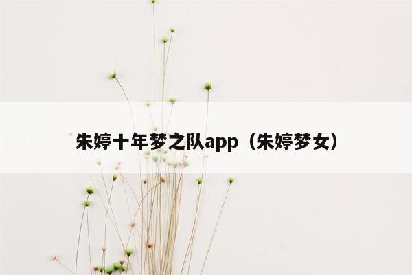 朱婷十年梦之队app（朱婷梦女）