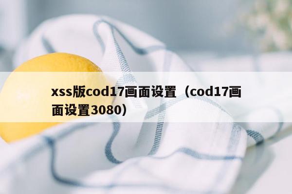 xss版cod17画面设置（cod17画面设置3080）