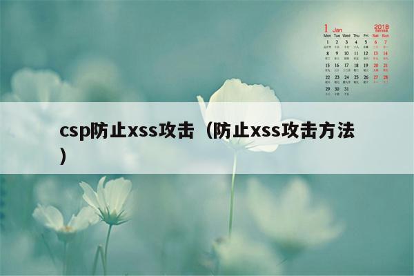 csp防止xss攻击（防止xss攻击方法）