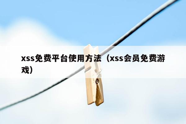 xss免费平台使用方法（xss会员免费游戏）