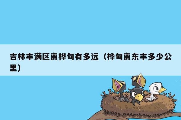 吉林丰满区离桦甸有多远（桦甸离东丰多少公里）