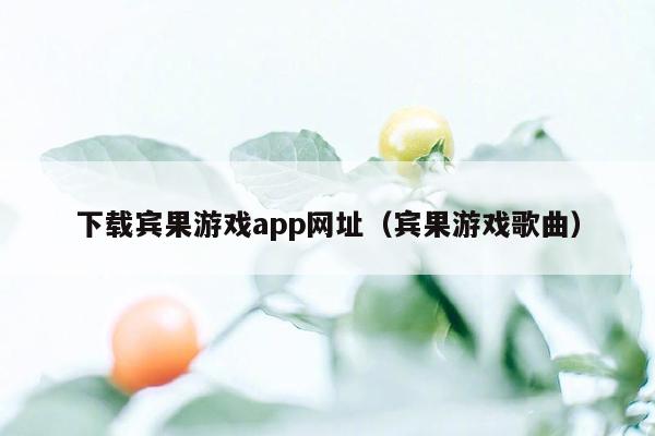 下载宾果游戏app网址（宾果游戏歌曲）