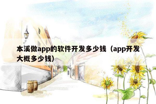 本溪做app的软件开发多少钱（app开发大概多少钱）