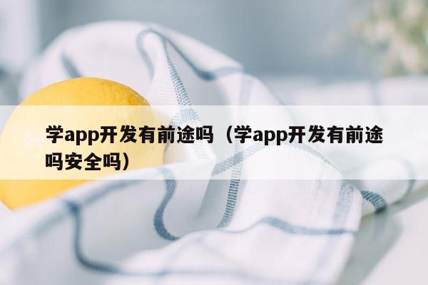 学app开发有前途吗（学app开发有前途吗安全吗）