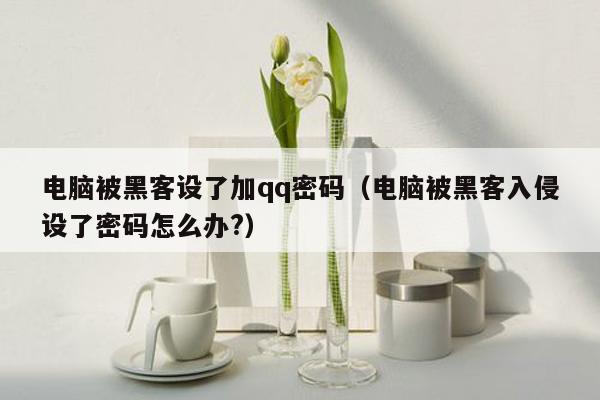 电脑被黑客设了加qq密码（电脑被黑客入侵设了密码怎么办?）