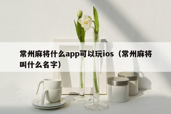 常州麻将什么app可以玩ios（常州麻将叫什么名字）