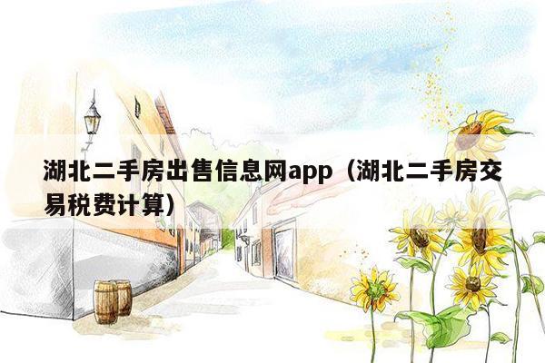 湖北二手房出售信息网app（湖北二手房交易税费计算）