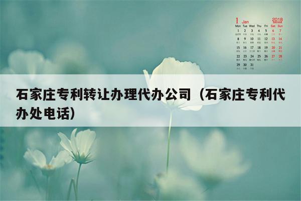 石家庄专利转让办理代办公司（石家庄专利代办处电话）