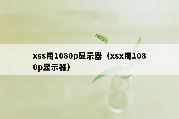 xss用1080p显示器（xsx用1080p显示器）